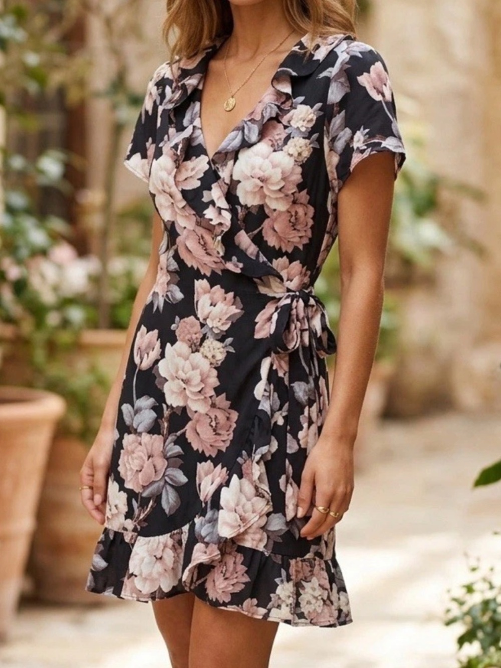 Paige Women's Cardamom Floral Print Wrap Dress Size XS